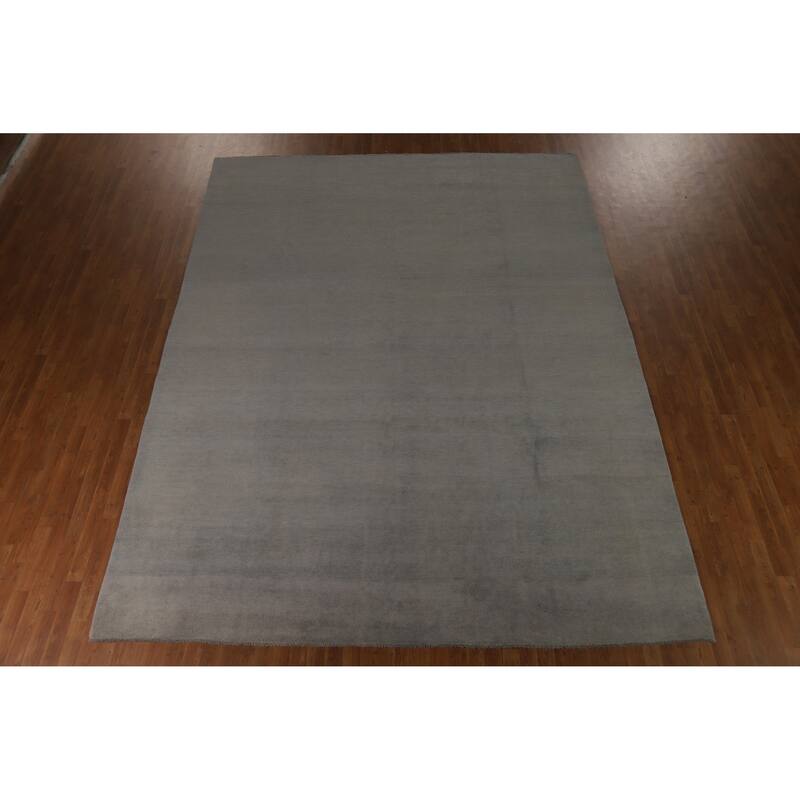 Hand Knotted Oriental 100% Wool Carpet Tribal Tribal Greys & Charcoal Gabbeh Area Rug - 13' 0'' X 9' 11''