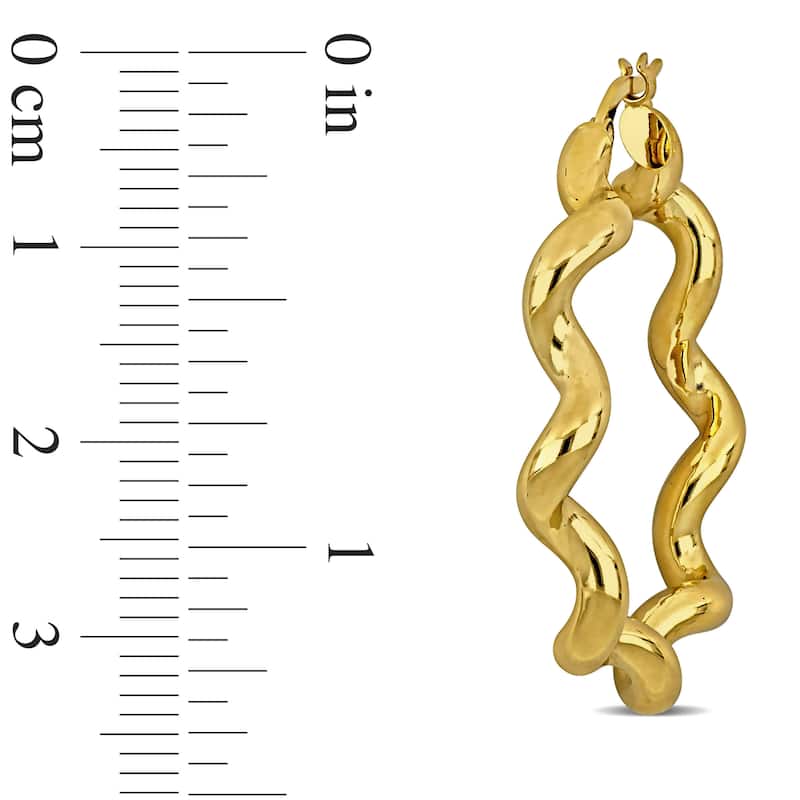 Miadora Five Row Half Hoop Earrings in 10k Yellow Gold