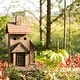 preview thumbnail 10 of 14, Glitzhome 12"H Rustic Distressed Wood Natural Birdhouse