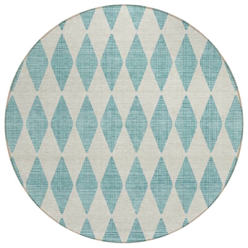 HomeRoots Geometric Transitional Rectangle Outdoor Rug