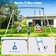 preview thumbnail 3 of 7, klokick 9.5' Tall Heavy Duty Metal Swing Set for Kids & Adults, 600lb Capacity, for Kids Backyard Outdoor