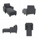 preview thumbnail 13 of 35, Stockton Chaise Lounge with Arms by Bush Furniture