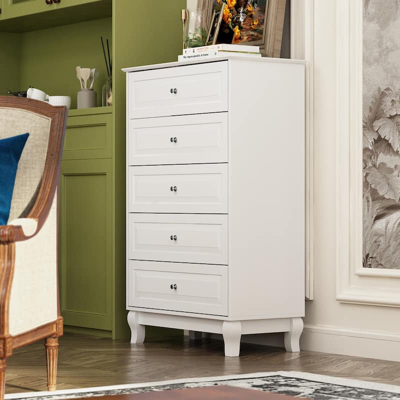 Side Tatble 5 Drawer Dresser Drawer Chest Tall Storage Cabinet