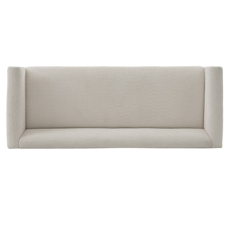 Christopher Knight Home - Soft Upholstered 78.7" 3-Seater Sofa with Rubberwood Legs