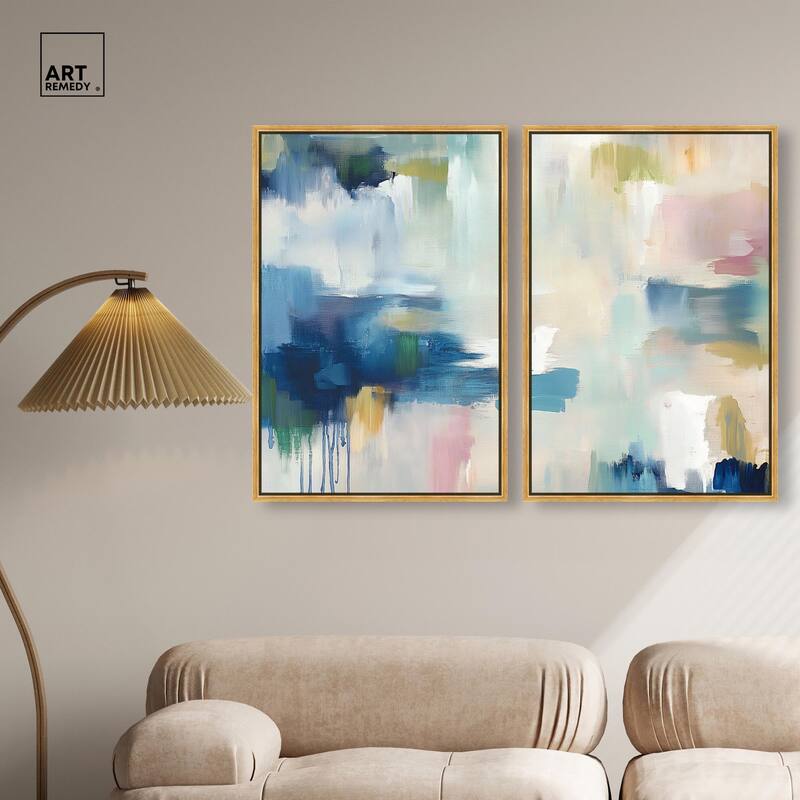 Pale Periwinkle I Canvas Set of 2 by Art Remedy
