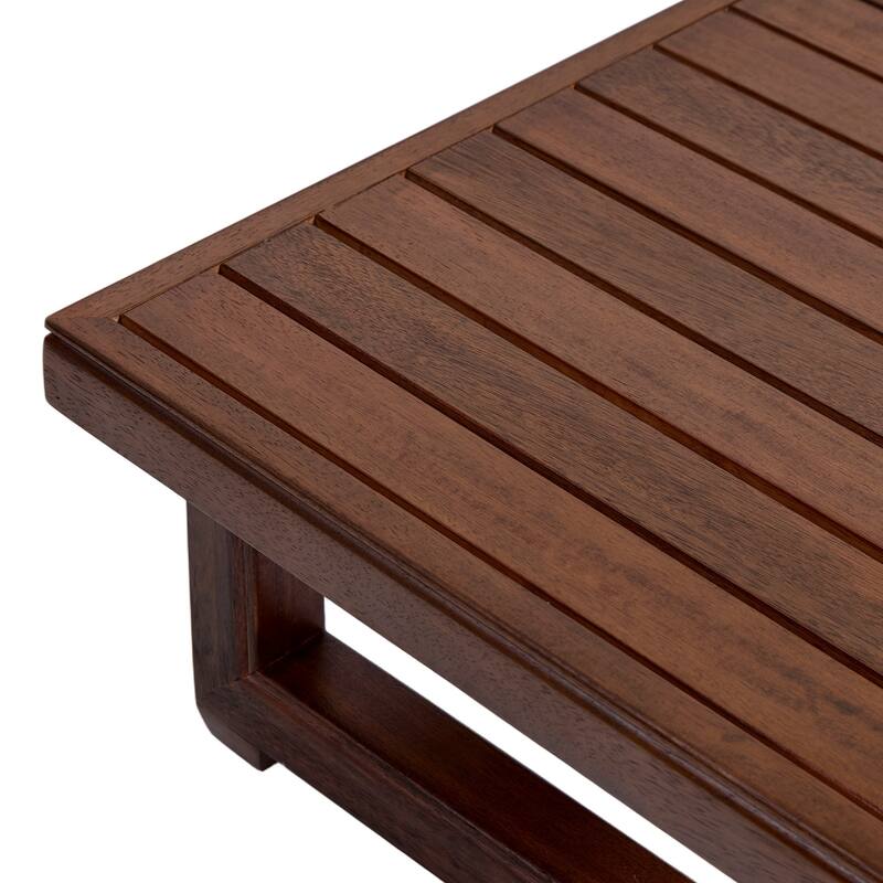 Rectangular Teak Wood Outdoor Patio Coffee Table