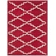 preview thumbnail 87 of 101, SAFAVIEH Handmade Chatham Carlota Modern Moroccan Wool Rug 2' x 3' - Red/Ivory - Rectangle