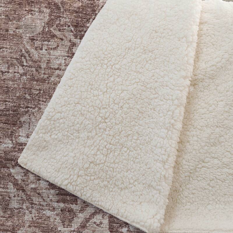 Premium Machine Washable ASB40 Vintage Global Sherpa Throw Blanket