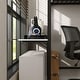 preview thumbnail 9 of 31, Furniture of America Jackson Modern Black Metal Loft Bed with Dual Desks and Closet Rod