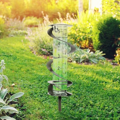 La Crosse Helix Spiral Metal Rain Gauge