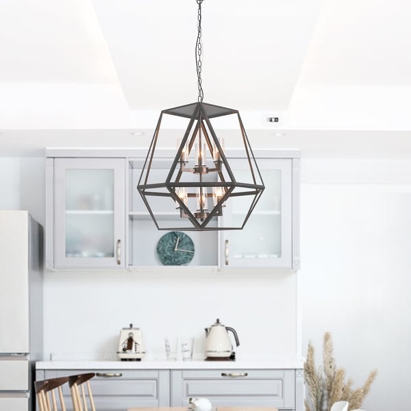 6 Light Unique Statement Geometric Chandelier Bed Bath Beyond