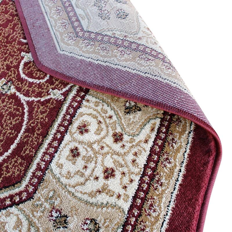 Medallion Motif Traditional Persian Style Olefin Area Rug