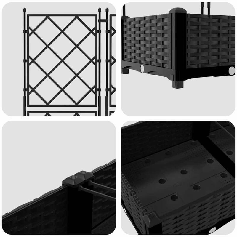 vidaXL Garden Planter with Trellis
