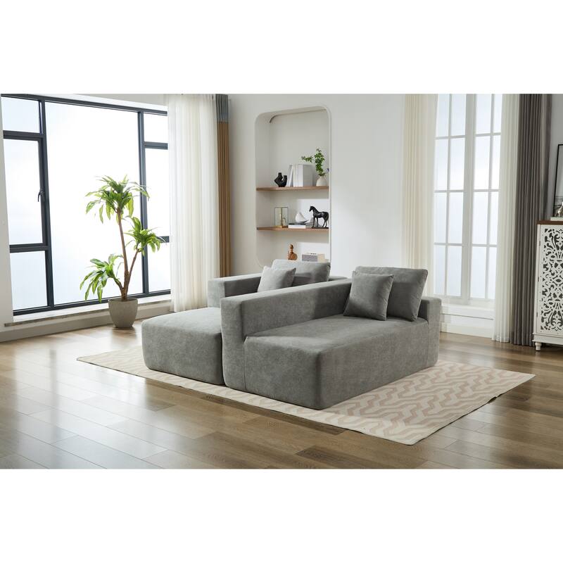 Homey Relaxation Sectional Sofa With Storage Space For Living Room