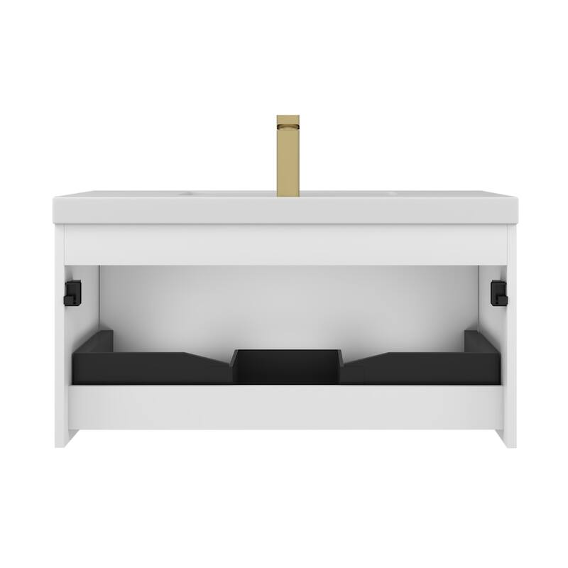 Floating Bathroom Vanity with Sink, Wall Mounted Vanity