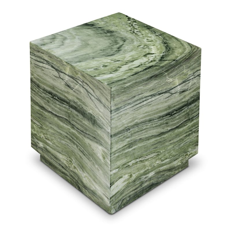 Stova Cube Concrete Side Table with Marble Finish