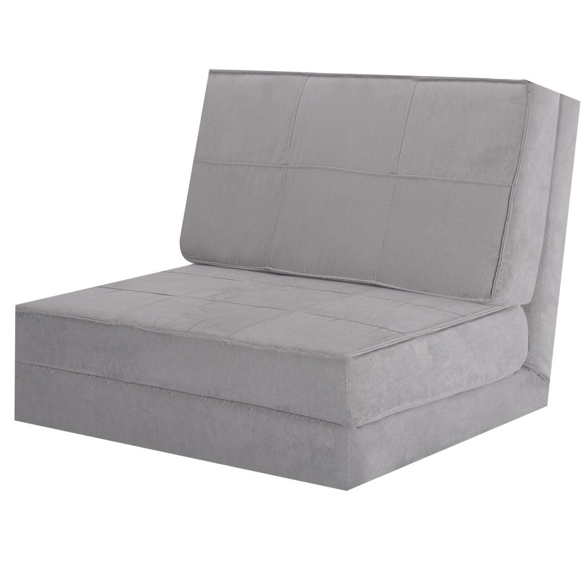 Shop Costway Fold Down Chair Flip Out Lounger Convertible Sleeper