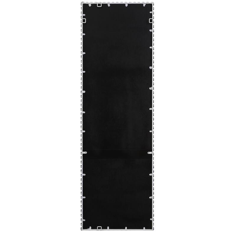 Beaded Frame Rectangular Full-Sized Mirror - 72.25" - White
