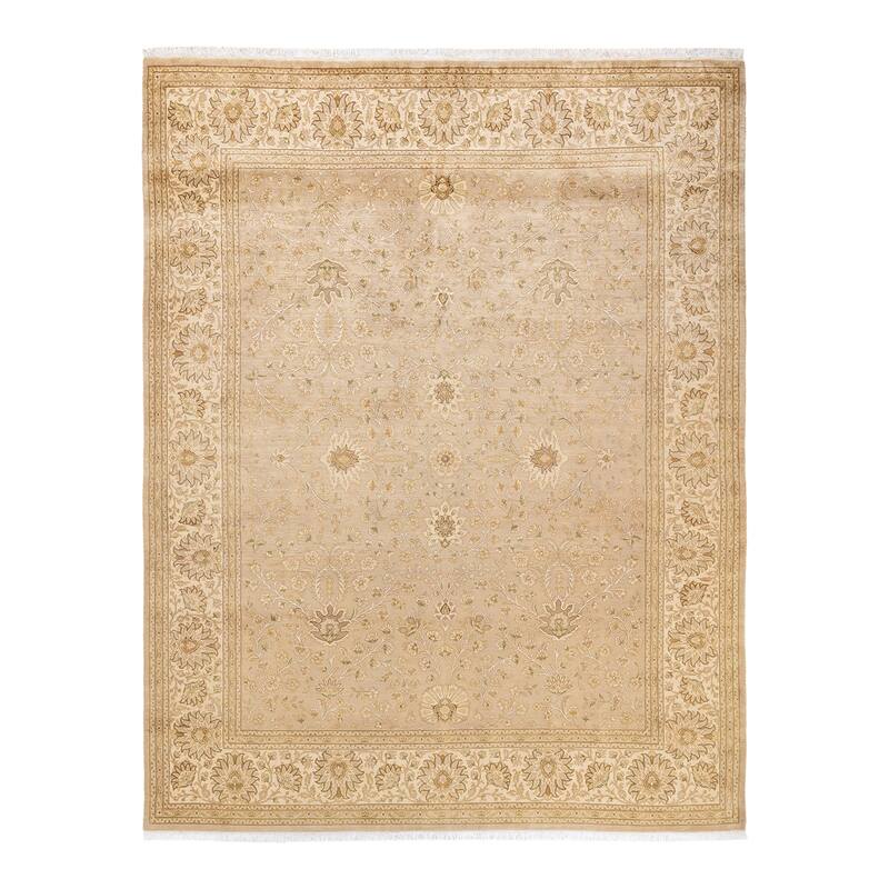 Overton Hand Knotted Wool Vintage Inspired Traditional Mogul Ivory Area Rug - 8 x 10