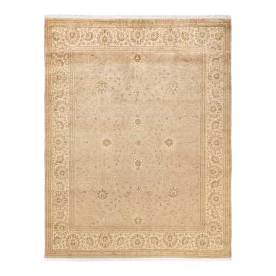 Overton Hand Knotted Wool Vintage Inspired Traditional Mogul Ivory Area Rug - 8 x 10