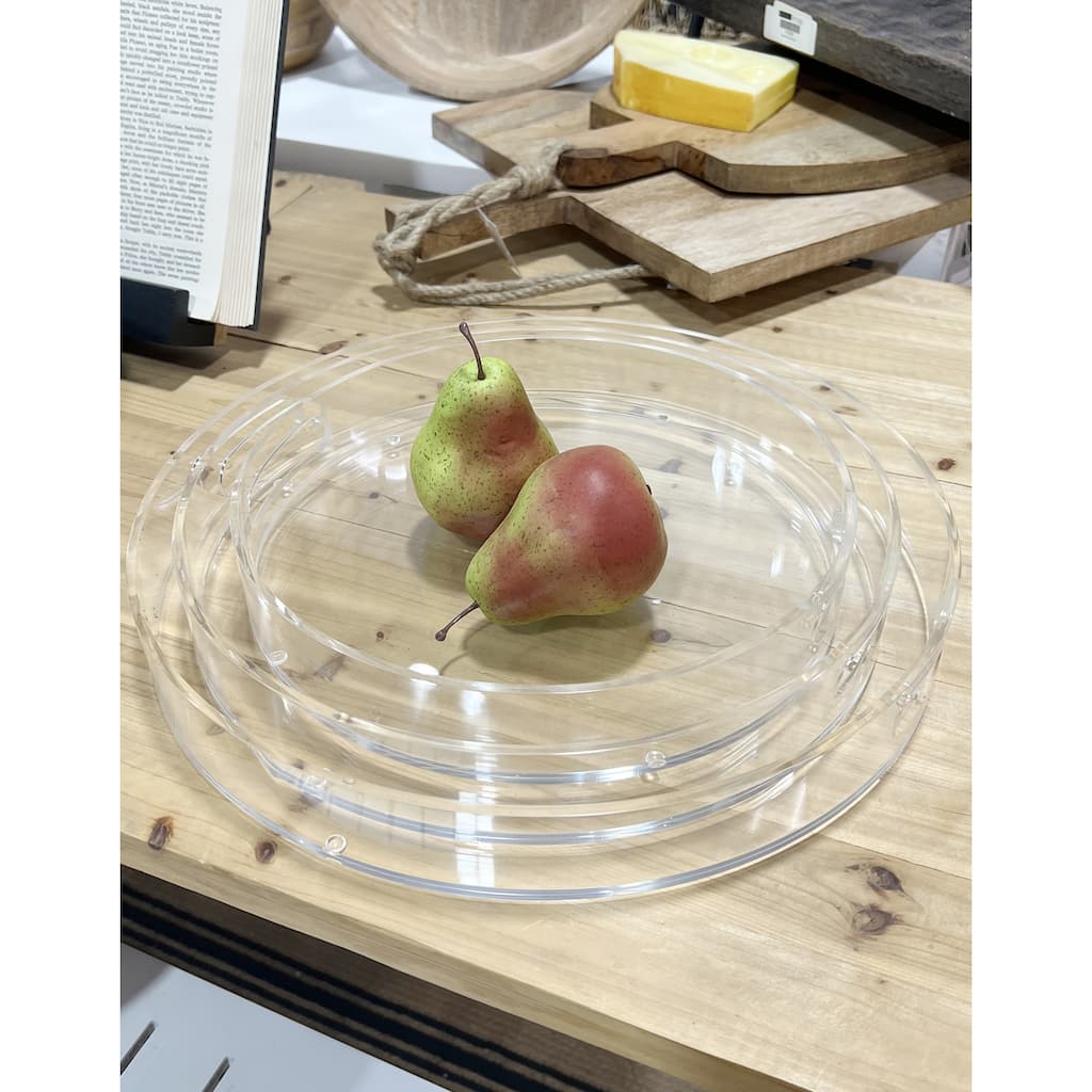 Clear Acrylic Tray Set - Set of 3