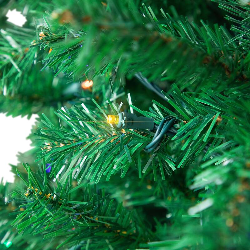 6' LED Medium Mixed Pine Artificial Christmas Tree Multi Lights - 6 Foot