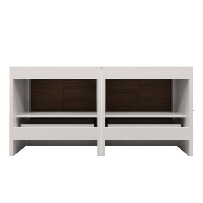 Dove 72'' Freestanding Vanity with Double Reinforced Acrylic Sink