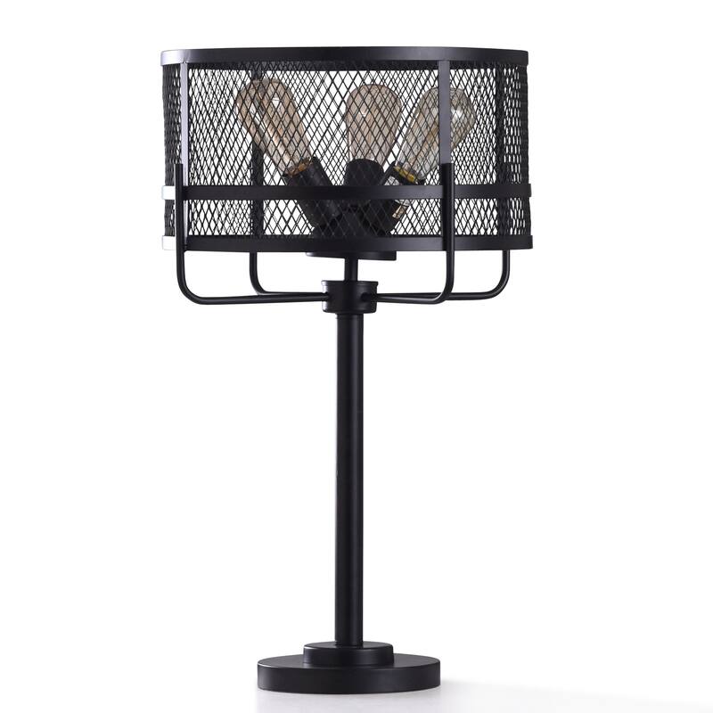 StyleCraft Satin Black Metal Table Lamp