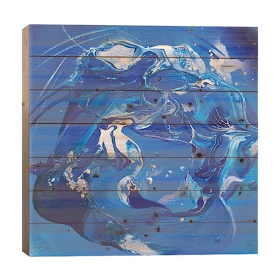 Silver Linings In The Blues III Print On Wood by Michael Carini - Multi-Color