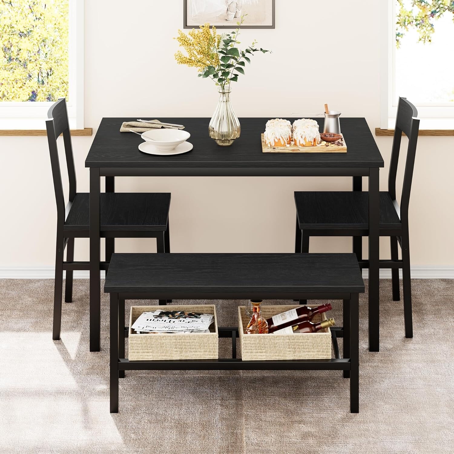 Modern kitchen best sale table with bench