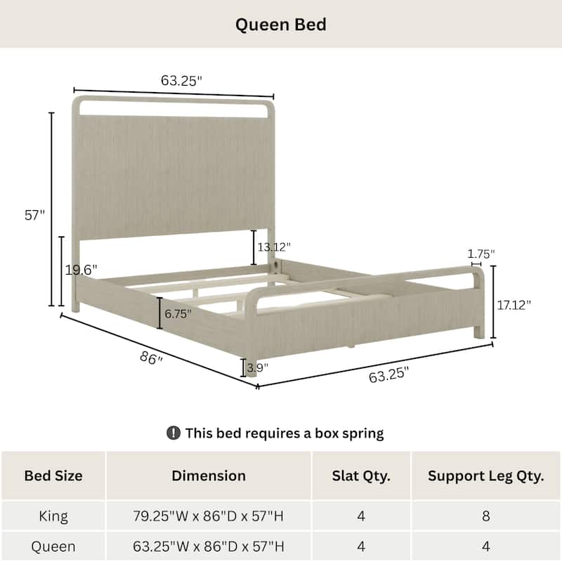 Roundhill Furniture Tavari 4-Piece Bedroom Set with Panel Bed, Dresser, Mirror, and Nightstand in Light Gray