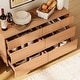 preview thumbnail 5 of 4, WAMPAT 6 Drawer Baby Dresser For Bedroom, Double Chest Of Drawers For Kids With Minimalist Reeded Design