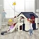 preview thumbnail 10 of 8, Gymax Outdoor Play house and Slide Set for Kids w/ 7 PCS Toy Set & - See Details