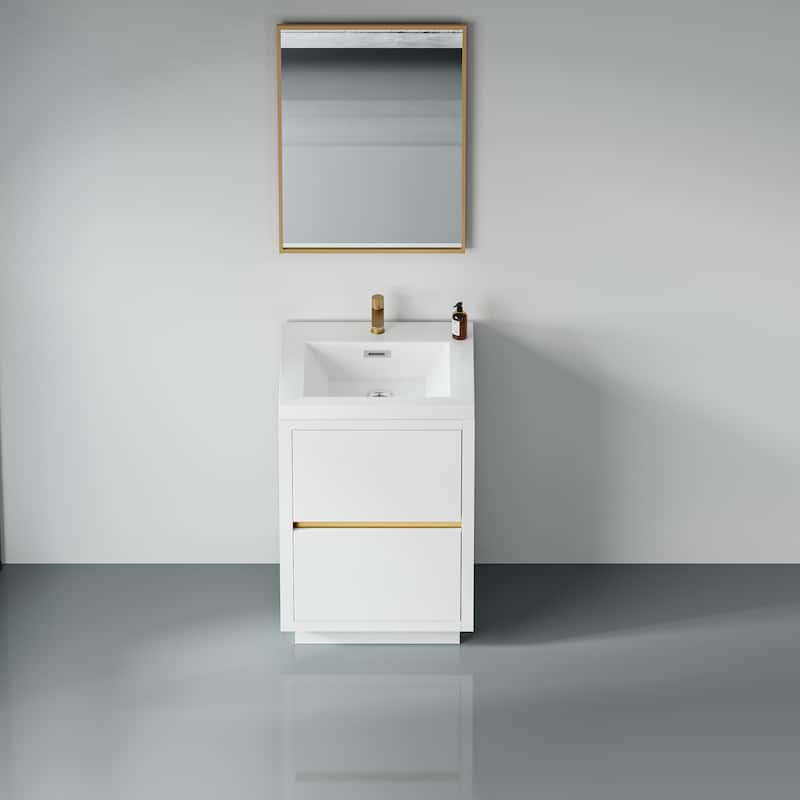 GDFStudio 24" Freestanding Bathroom Vanity with Sink
