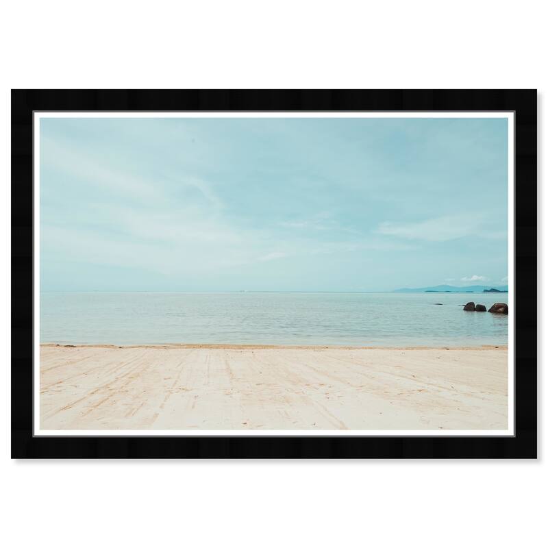 Wynwood Studio Prints Nature and Landscape Soft Pale Beach Blue and Light Blue Nautical & Coastal Wall Art Canvas Print