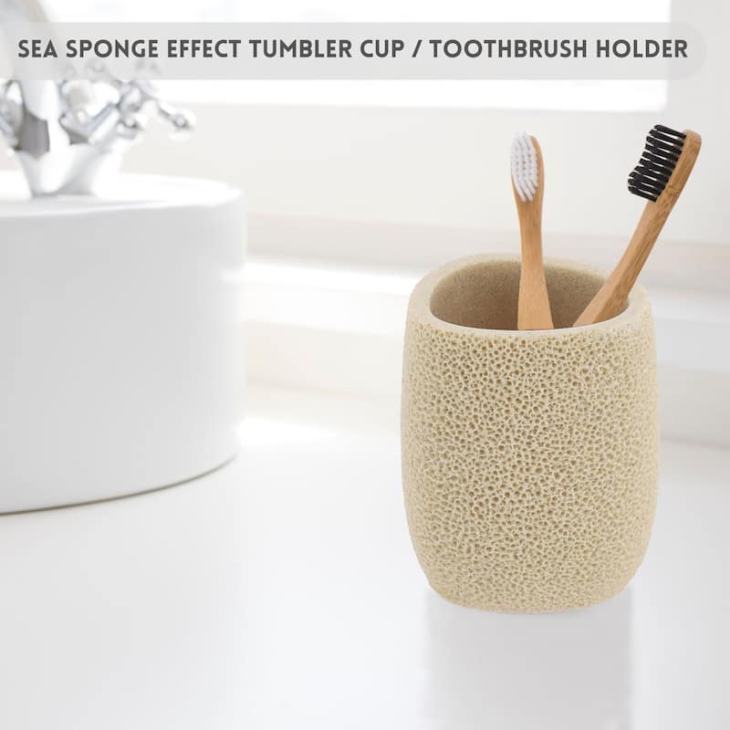 Stylish Sea Sponge Inspired Bathroom Accessory Set