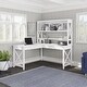 preview thumbnail 37 of 70, Key West 60W L Shaped Desk with Hutch by Bush Furniture Pure White Oak