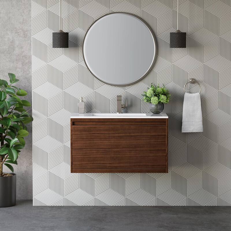 James Martin Vanities 805-V35.4-BN-GW Mantova 36" Single Basin Poplar