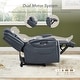 preview thumbnail 31 of 51, Leo Dual Motor Genuine Leather Power Recliner With Power Headrest