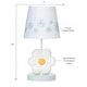preview thumbnail 5 of 5, Lambs & Ivy Sweet Daisy White Floral Nursery/Child Lamp with Shade & Bulb