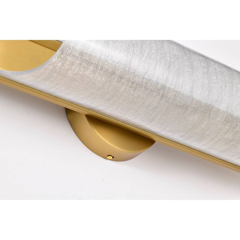 Idris LED 3 Light Wall Sconce Vintage Brass Finish Light Guide Panels - Vintage Brass