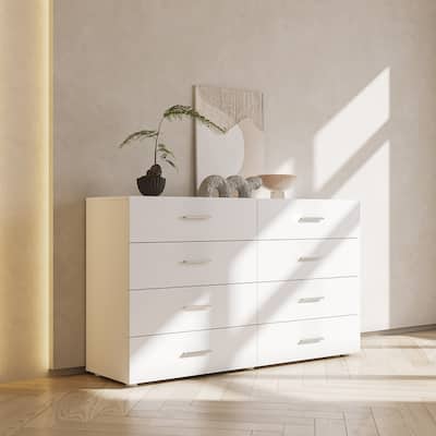 Space-saving 8-Drawer Double Dresser