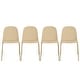 preview thumbnail 21 of 50, Set of 4 Plastic Dining Chairs For Kitchen Office Business Cafe Guest Waiting Room Event Party Outdoor Patio Hotel Beige