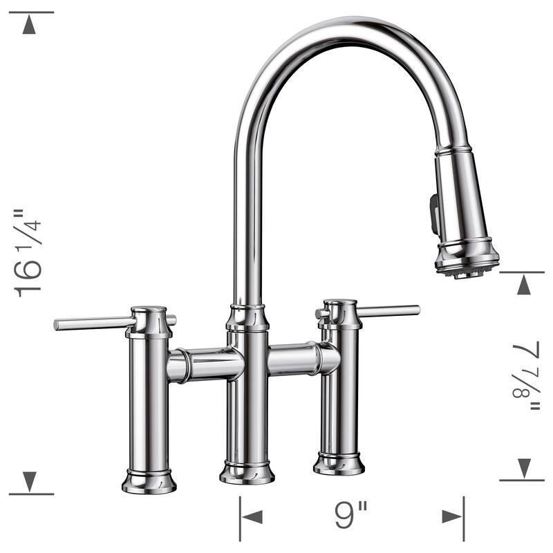 Blanco Empressa 1.5 GPM Pull-Down Bridge Faucet