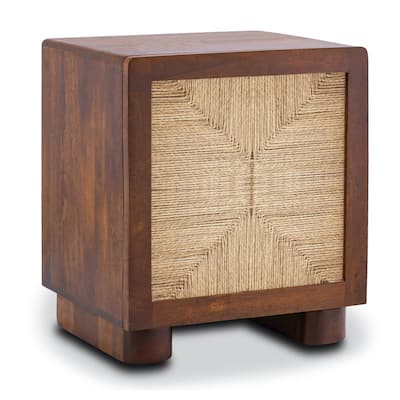 Edgemod Bali Mango Wood Nightstand in Acorn Brown