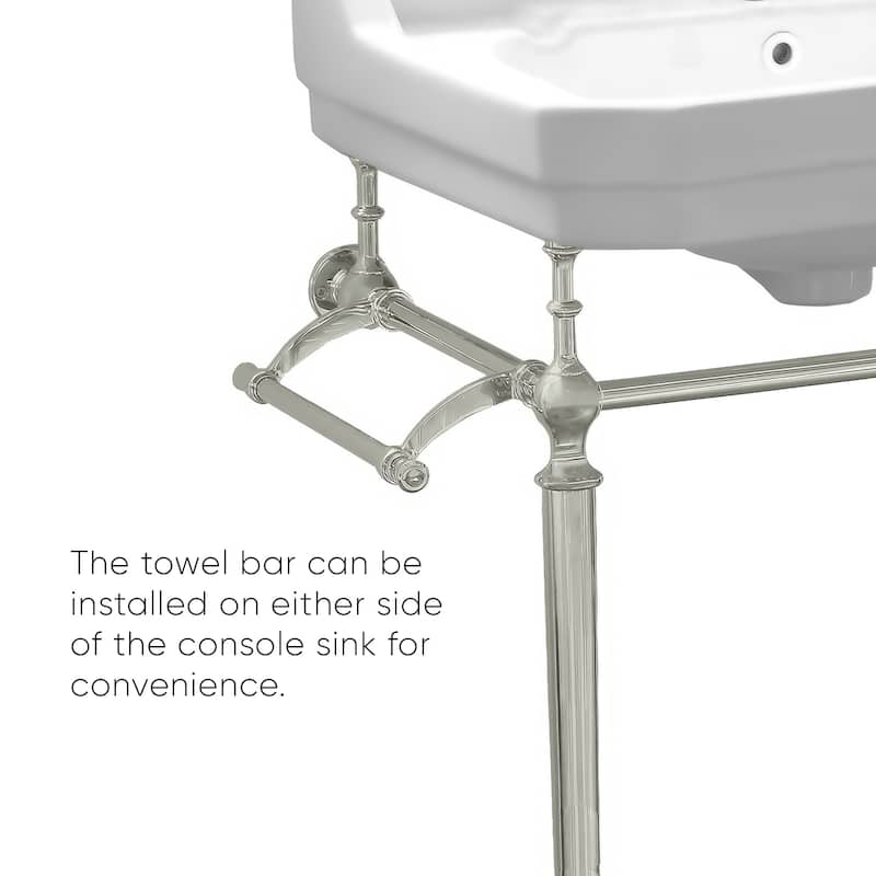 Victoriahaus Bath Console in Brushed Nickel