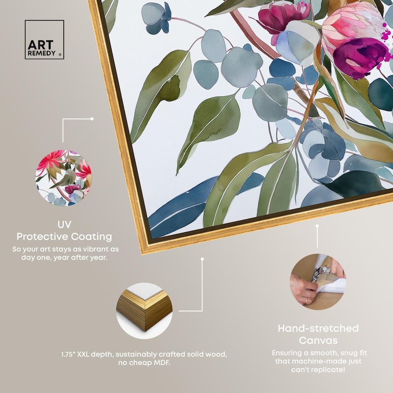 Watery Petals II Canvas by Art Remedy