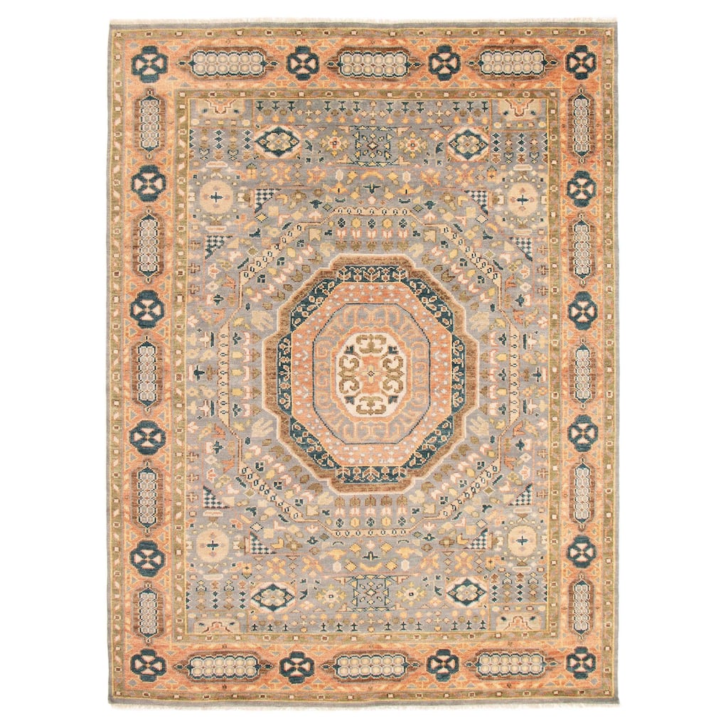ECARPETGALLERY Hand-knotted Jules Serapi Grey Wool Rug - 9'0 x 11'11