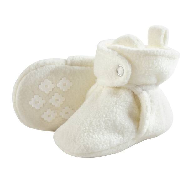 slide 1 of 1, Little Treasure Baby Cozy Fleece Booties, Cream 0-6 Months - Cream