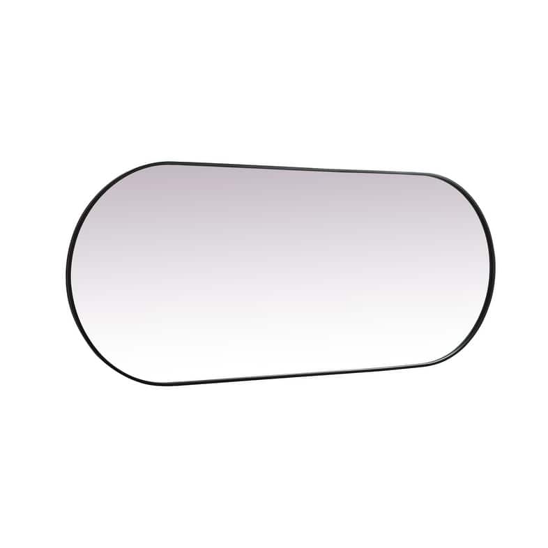 Indigo Home Metal Frame Oval Mirror 30x72 Inch